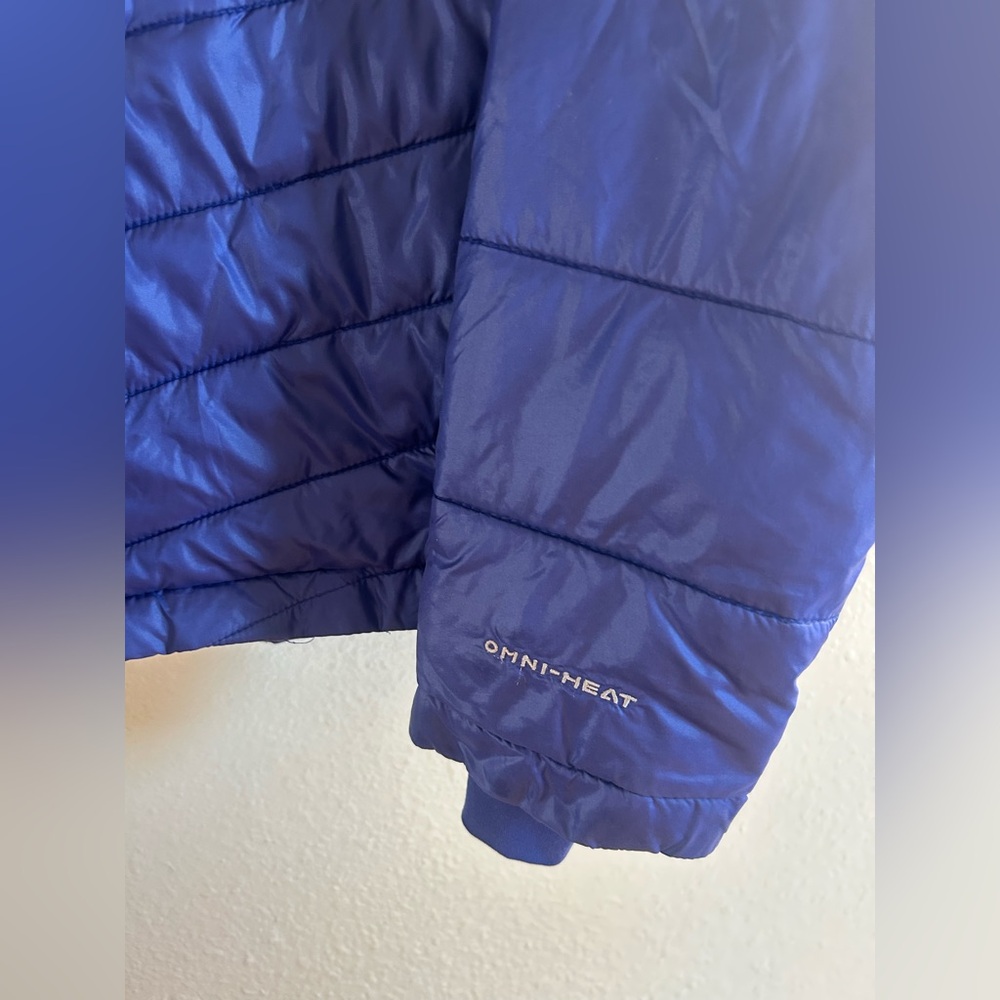 Columbia Joy Peak Mid Hooded Omni Heat Jacket Royal Blue Womens Size XL - Picture 3 of 8